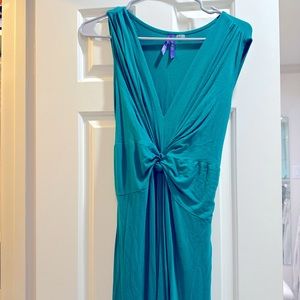 Seraphine Teal Green Knotted Maternity Maxi Dress